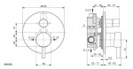 IDEAL STANDARD - CeraLine Vanová baterie pod omítku s tělesem, černá A6939XG