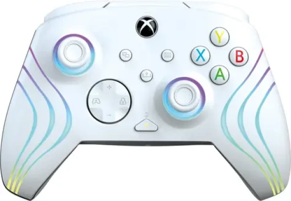 PDP Afterglow WAVE bílá / Gamepad / Programovatelná tlačítka / Podsvícení / USB-C (049-024-WH)