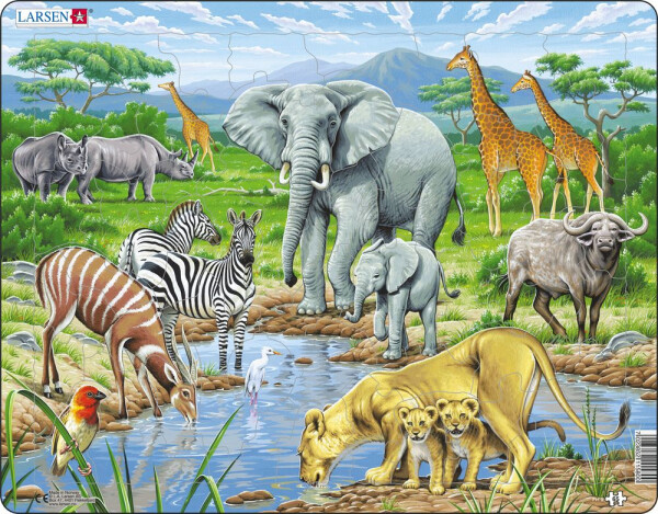 Africká savana – zvířata – puzzle – FH9