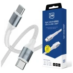 3mk Hyper kabel N-SERIES USB-C na USB-C 1m 20V/3A 60W bílá (5903108680219)