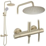 REA - Sprchová sada bez výtoku s termostatem Lungo Gold Brush REA-P6730