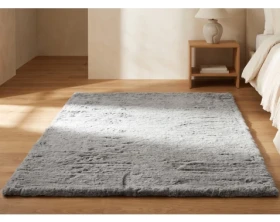 Koberec Bobs 160x230 cm, šedá imitace králičí kožešiny
