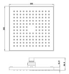 NOVASERVIS - Pevná sprcha 200 x 200 mm chrom RUP/220,0