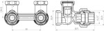NOVASERVIS - Radiatorový uzavírací ventil dvojitý přímý 3/4" RA341/25