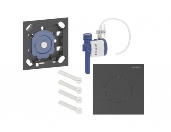 GEBERIT - Pneumatické ovládání splachování pisoáru typ 40, easy to clean, kartáčovaný černý chrom 116.014.QD.1