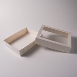 Cake star krabička na makronky nebo cukroví bílá 18 x 13 x 5 cm (na 6 kusů)