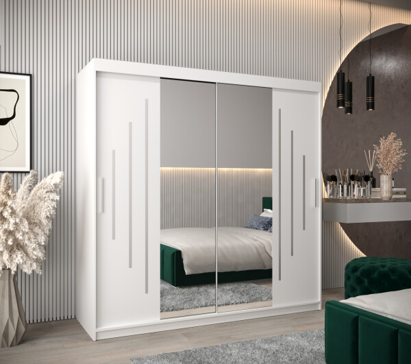 Šatní skříň Abi Y1 Barva korpusu: Bílá, Rozměry: 200 cm, Dveře: Bílá