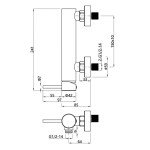 SAPHO - MINIMAL nástěnná sprchová baterie, nerez mat MI511