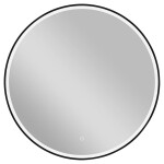 CERANO - Koupelnové LED zrcadlo Vito, kovový rám - černá matná - Ø 80 CER-NT8232G80