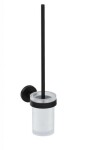 JIKA - Mio Style WC štětka nástěnná s držákem, sklo/matná černá H3842F17160001
