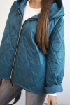 Dámská prošívaná bunda s kapucí mořská UNI