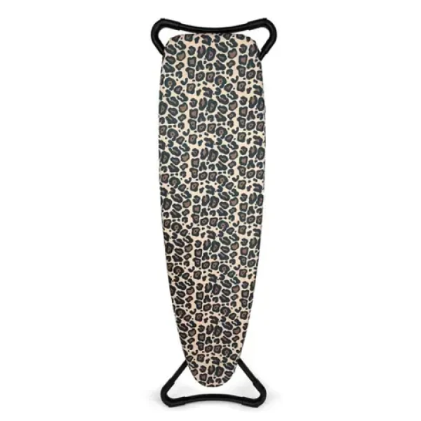 Rolser K-Surf Black Tube leopardí vzor / Žehlicí prkno / 130 x 37 cm / výška 58-96 cm