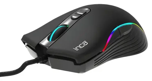 INCA IMG-GT15 černá / Drátová herní myš / RGB / 4800 DPI / 7 tlačítek / USB-A / 1,5 m (IMG-GT15)