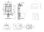 IDEAL STANDARD - ProSys Set předstěnové instalace, sprchovací toalety a sedátka TECEone, tlačítka Oleas M1, Rimless, SoftClose, chrom mat ProSys80M SP131