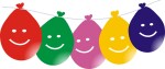 Balonky smajlík visící 5ks mix