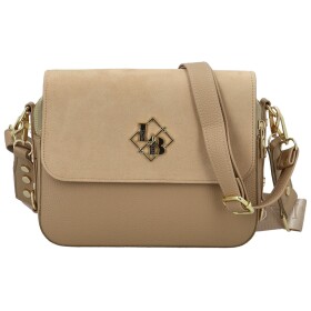 Módní dámská koženková crossbody kabelka LB Stylish, taupe