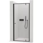 CERANO - Sprchové pivotové dveře Ferri L/P - 6 mm - černá matná, transparentní sklo - 90x195 CER-425635