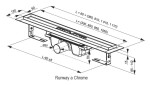 RAVAK - Runway Sprchový odtokový žlab 30 cm, do prostoru, nerez X01418