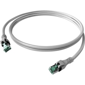 Easylan CPP1OAAAAA0030 RJ45 síťové kabely, propojovací kabely CAT 6A S/FTP 3.00 m šedá dvoužilový stíněný, bez halogenů, samozhášecí 1 ks