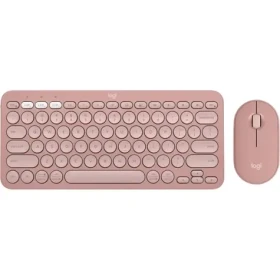 Logitech MK380 Pebble 2 růžová / Bezdrátový set klávesnice a myši (920-012241)