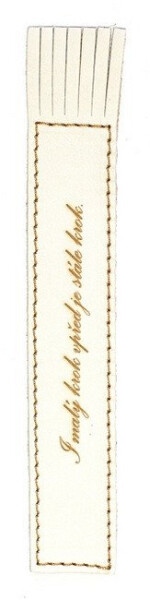 Kožená záložka se střapci I malý krok vpřed je stále krok