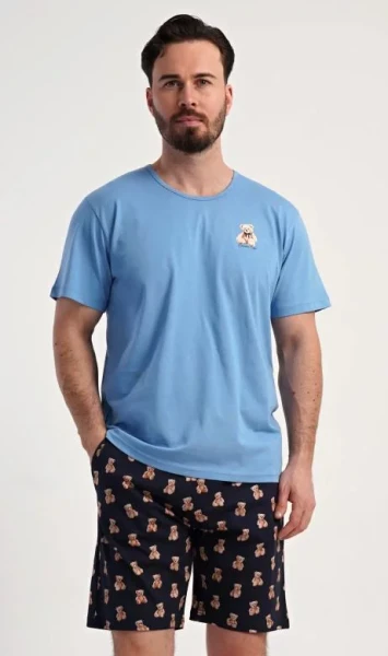 Pánské pyžamo šortky Vienetta Secret Méďa