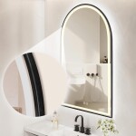 Tutumi - Zrcadlo LED 60x100cm DASH BLACK HOM-06504