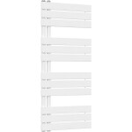 CERANO Koupelnový radiátor Theo - asymetrické připojení 50mm - 575 W - bílá lesklá - 1200x500 mm