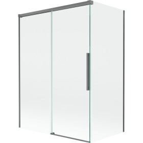 MEXEN/S - Rox vanová zástěna 2-křídlová posuvná 120 + 70 x 150, transparent, grafit metal 8C9-120-070-95-00