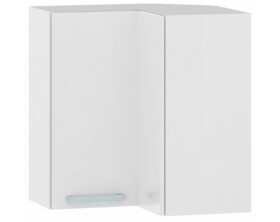 Horní rohová kuchyňská skříňka One EH65RL, bílý lesk, šířka 65 cm