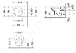 DURAVIT - DuraStyle Basic Závěsné WC se sedátkem SoftClose, Rimless, bílá 45620900A1