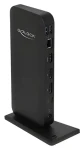 DeLock 87746 černá / Dokovací stanice / USB-C host / 2x DP + HDMI / 3x USB-A + 2x USB-C / LAN / PD 85W (87746)