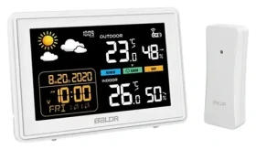 RainPoint BALDRTHERM B0359WST2H2PR / Meteostanice / venkovní čidlo / tlak / předpověď počasí / IP54 (B0359WST2H2PR)