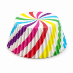 Cake star papírové košíčky na muffiny a cupcakes barevné 50x30 mm 100ks-vzor 7