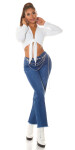 Sexy použitý vzhled Highwaist Jeans denimblue