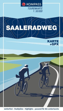 Saale Cyklostezka - Z Münchbergu do Schönebecku (Elbe) 1:50 000 / cykloturistická mapa KOMPASS