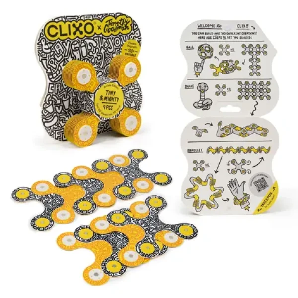 CLIXO Tiny Mighty Artist Edition (Timothy Goodman) - magnetická stavebnice 9 kusů