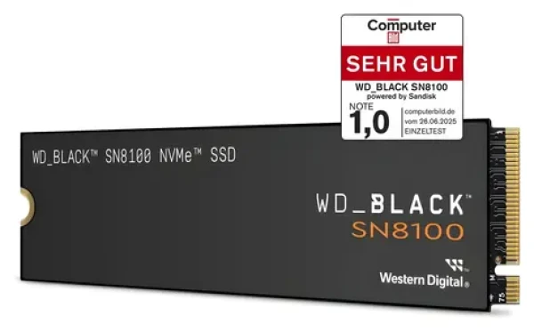 WD Black SN8100 2TB / M.2 SSD 2280 / NVMe PCIe 5 x4 / TLC / čtení: 14 900 MB/s / zápis: 14 000 MB/s / 5y (WDBCMT0020BNC-WRSN)