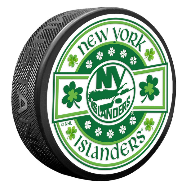 Mustang Puk New York Islanders NHL Lucky St. Patrick's Day Puck