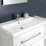 VILLEROY & BOCH - Avento Umyvadlo nábytkové 800x470 mm, s přepadem, otvor pro baterii, CeramicPlus, Stone White 415680RW