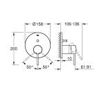 GROHE - Essence Baterie pod omítku pro 2 spotřebiče, chrom 24058001