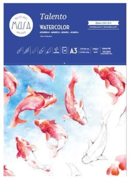 Musa Talento Watercolor blok A3 300 g/m2 10 listů lepená vazba