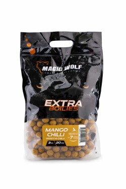Magic Wolf Boilies Extra 20mm 3kg - Mango/Chilli,Magic Wolf Boilies Extra 20mm 3kg - Mango/Chilli