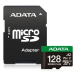 Adata Speed Plus microSDXC 128 GB + adaptér / Paměťová karta / UHS-I U3 V30 A2 / R: 180 MB/s / W: 160 MB/s (UD128GUI3V30A2SP-RA1)