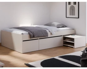 Postel s úložnými zásuvkami Assisi 120x200 cm, béžová kašmír