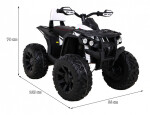 Mamido Dětská elektrická čtyřkolka ATV Power 12V 14Ah 4x4 bílá