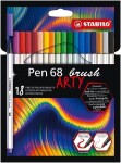 Fixa STABILO Pen 68 brush sada 18 ks v pouzdruARTY