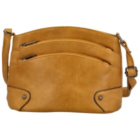 Stylová dámská koženková crossbody kabelka Giada, žlutá