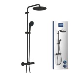 GROHE - Vitalio Start Sprchový set s termostatem, průměr 25 cm, 2 proudy, matná černá 266772431