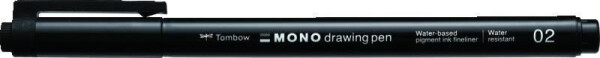Tombow Fineliner MONO drawing pen - hrot 02 černá